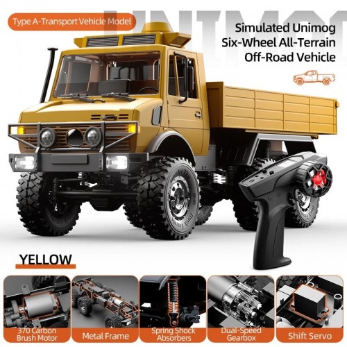 JJRC C8823 Unimog 1/18 6WD RC Car All-Terrain Off-Road Vehicle Transport Rescue Models - Transport vehicle 