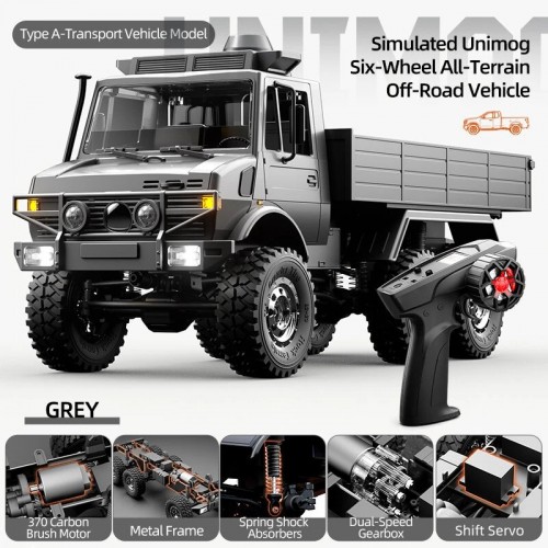 JJRC C8823 Unimog 1/18 6WD RC Car All-Terrain Off-Road Vehicle Transport Rescue Models - Transport vehicle 