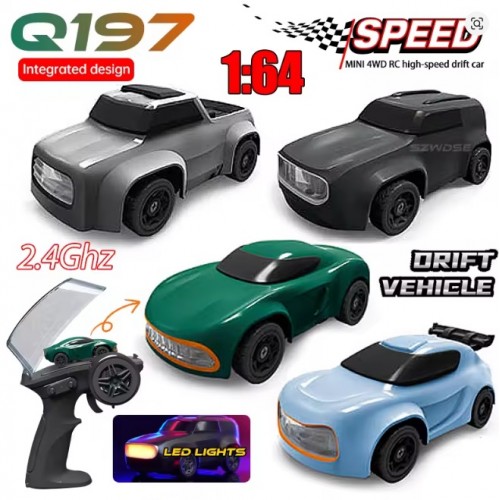 1:64 Scale RC Drift Car Toy For Adults, 2.4GHz 4WD Mini GTR Drift