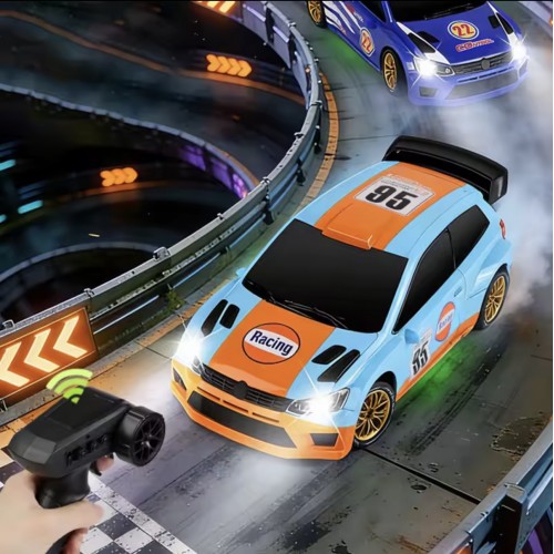 JJRC Q233 Mini 4WD RC Drift Car with LED Lights & Spray – 2.4G High Speed Remote Control Racing Car