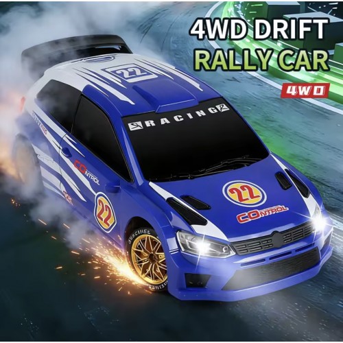 JJRC Q233 Mini 4WD RC Drift Car with LED Lights & Spray – 2.4G High Speed Remote Control Racing Car