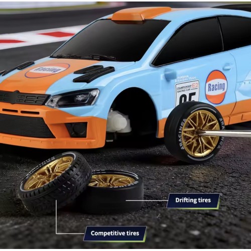 JJRC Q233 Mini 4WD RC Drift Car with LED Lights & Spray – 2.4G High Speed Remote Control Racing Car