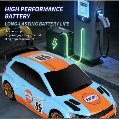 JJRC Q233 Mini 4WD RC Drift Car with LED Lights & Spray – 2.4G High Speed Remote Control Racing Car