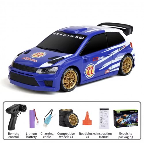 JJRC Q233 Mini 4WD RC Drift Car with LED Lights & Spray – 2.4G High Speed Remote Control Racing Car