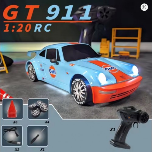 JY2002 Cofl GT911 1:20 RC Drift Car – Remote Control Racing Car with LED Lights, Extra Wheels, Tools & 6 Cones | Blue & Orange Toy Car Gift for Boys JY2002 Cofl GT911 1:20 RC Drift Car – Remote Control Racing Car with LED Lights, Extra Wheels, Tools & 6 Cones | Blue & Orange Toy Car Gift for Boys