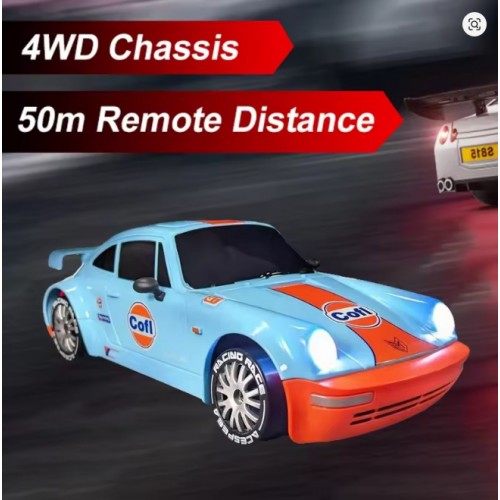 JY2002 Cofl GT911 1:20 RC Drift Car – Remote Control Racing Car with LED Lights, Extra Wheels, Tools & 6 Cones | Blue & Orange Toy Car Gift for Boys JY2002 Cofl GT911 1:20 RC Drift Car – Remote Control Racing Car with LED Lights, Extra Wheels, Tools & 6 Cones | Blue & Orange Toy Car Gift for Boys
