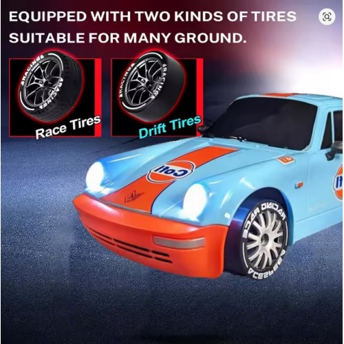 JY2002 Cofl GT911 1:20 RC Drift Car – Remote Control Racing Car with LED Lights, Extra Wheels, Tools & 6 Cones | Blue & Orange Toy Car Gift for Boys JY2002 Cofl GT911 1:20 RC Drift Car – Remote Control Racing Car with LED Lights, Extra Wheels, Tools & 6 Cones | Blue & Orange Toy Car Gift for Boys