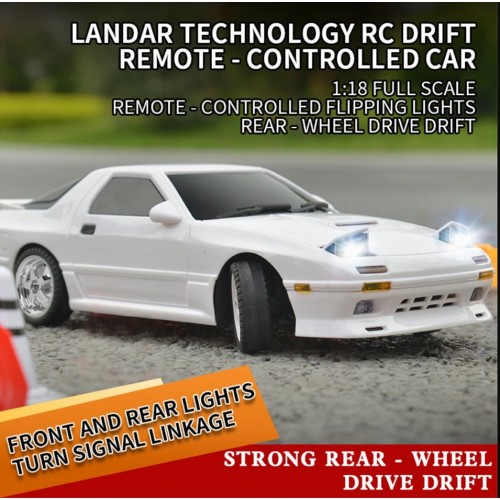 LDRC 1802 RTR 1/18 2.4G RWD RC Car FC Racing Drift Gyro On-Road Full Proportional Vehicles Models Toys - White & Silver LDRC 1802 RTR 1/18 2.4G RWD RC Car FC Racing Drift Gyro On-Road Full Proportional Vehicles Models Toys - White & Silver
