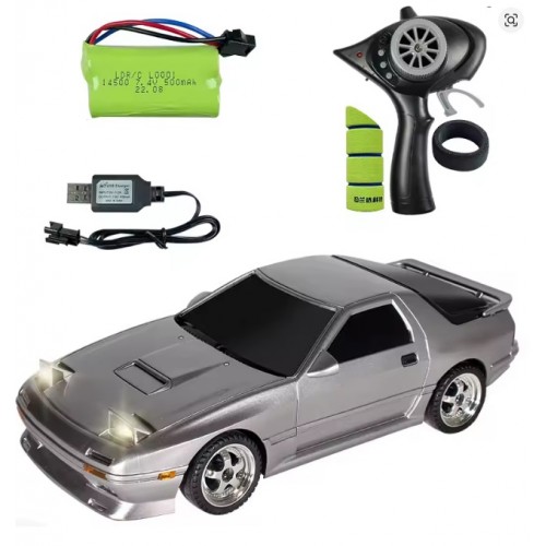 LDRC 1802 RTR 1/18 2.4G RWD RC Car FC Racing Drift Gyro On-Road Full Proportional Vehicles Models Toys - White & Silver LDRC 1802 RTR 1/18 2.4G RWD RC Car FC Racing Drift Gyro On-Road Full Proportional Vehicles Models Toys - White & Silver