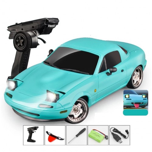LDRC 1804 RTR 1/18 2.4G RWD RC Car Drift for Mazda MX-5 Gyro LED Light On-Road Full Proportional Racing Vehicles Models Toys - Blue & pINK LDRC 1804 RTR 1/18 2.4G RWD RC Car Drift for Mazda MX-5 Gyro LED Light On-Road Full Proportional Racing Vehicles Models Toys - Blue & pINK