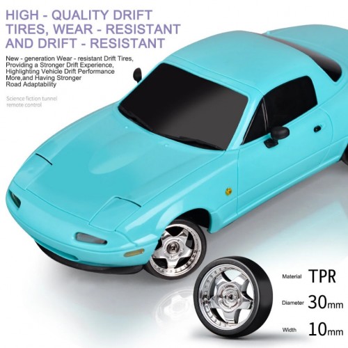 LDRC 1804 RTR 1/18 2.4G RWD RC Car Drift for Mazda MX-5 Gyro LED Light On-Road Full Proportional Racing Vehicles Models Toys - Blue & pINK LDRC 1804 RTR 1/18 2.4G RWD RC Car Drift for Mazda MX-5 Gyro LED Light On-Road Full Proportional Racing Vehicles Models Toys - Blue & pINK