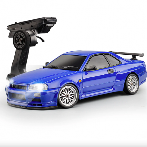 LDRC 1899/A99 RTR 1/18 2.4G RWD RC Car Drift GTR R34 Optional Gyro LED Light On-Road Full Proportional Alloy Body Shell Racing Vehicles Models Toys LDRC 1899/A99 RTR 1/18 2.4G RWD RC Car Drift GTR R34 Optional Gyro LED Light On-Road Full Proportional Alloy Body Shell Racing Vehicles Models Toys