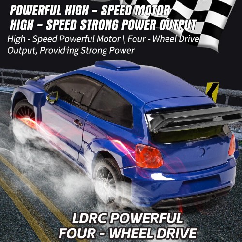 LDRC 2801 RTR 1/28 2.4G 4WD RC Car Drift for POLO R LED Light On-Road Full Proportional Racing Vehicles Models Toys 3.7V 1s Battery 