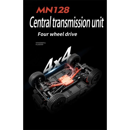 MNRC MN128 1:12 RTR 4WD RC Rock Crawler – 2.4GHz Full Proportional Off-Road Truck with LED Lights (Multicolor) MNRC MN128 1:12 RTR 4WD RC Rock Crawler – 2.4GHz Full Proportional Off-Road Truck with LED Lights (Multicolor)