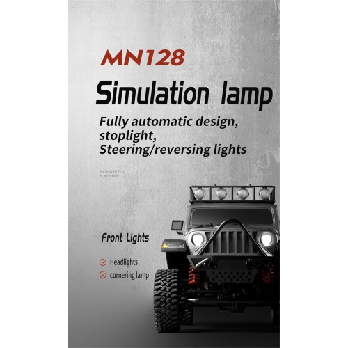 MNRC MN128 1:12 RTR 4WD RC Rock Crawler – 2.4GHz Full Proportional Off-Road Truck with LED Lights (Multicolor) MNRC MN128 1:12 RTR 4WD RC Rock Crawler – 2.4GHz Full Proportional Off-Road Truck with LED Lights (Multicolor)