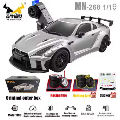 MNRC MN268 1:16 High-Speed RC Drift Car – 25 Km/h 4WD GTR Professional Racing Remote Control Car with Upgraded Battery