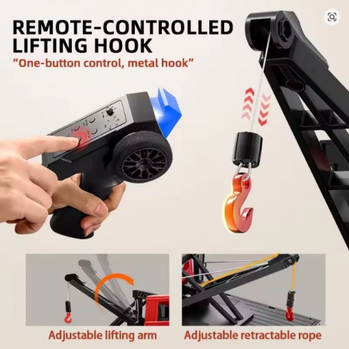 MNRC MN-82T simulation full ratio 1:12 pickup truck rescue trailer model four-wheel drive off-road RC 