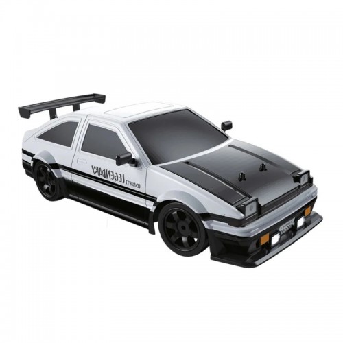 Racing Rally 2.4 GHz 1:16 4WD RTR High Speed R/C Drift Car with LED Lights and Drifting Wheels + Extra Racing Wheels + Exhaust Smoke(Retro Look)