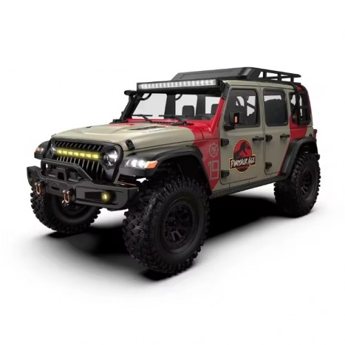 RLAARLO MK07 Hobby Grade 2.4G RC Crawler 1:7Th Scale Hand Painted 4WD Truck Brushless FOC ESC Aluminum Alloy Advanced Suspension - Dinosaur Edition
