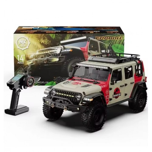 RLAARLO MK07 Hobby Grade 2.4G RC Crawler 1:7Th Scale Hand Painted 4WD Truck Brushless FOC ESC Aluminum Alloy Advanced Suspension - Dinosaur Edition