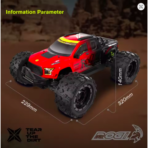 Rlaarlo ROG1 Gladiator 1/14 Brushless 4WD RC Monster Truck – RTR Off-Road Electric Car with 3S Battery Rlaarlo ROG1 Gladiator 1/14 Brushless 4WD RC Monster Truck – RTR Off-Road Electric Car with 3S Battery