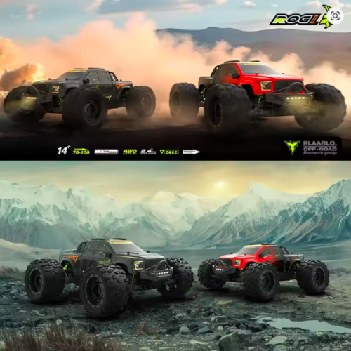 Rlaarlo ROG1 Gladiator 1/14 Brushless 4WD RC Monster Truck – RTR Off-Road Electric Car with 3S Battery Rlaarlo ROG1 Gladiator 1/14 Brushless 4WD RC Monster Truck – RTR Off-Road Electric Car with 3S Battery