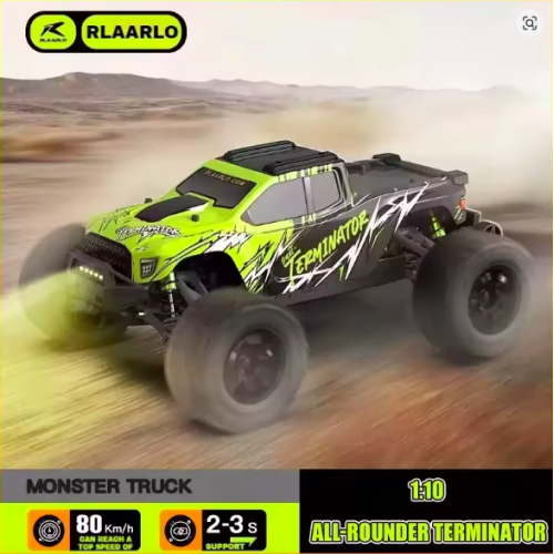 Rlaarlo RZ001 1/10 Brushless 4WD RC Monster Truck – Omnipotent Terminator High-Speed Off-Road Electric Car Rlaarlo RZ001 1/10 Brushless 4WD RC Monster Truck – Omnipotent Terminator High-Speed Off-Road Electric Car