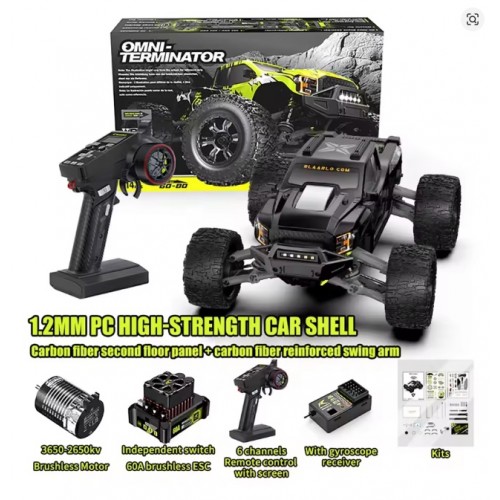 RLAARLO 3S Brushless 4WD OMNI-TERMINATOR 1/10 RC Electric Remote Control Model Car Monster - Carbon Fiber Version 