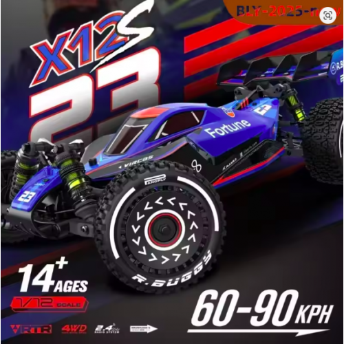 Rlaarlo X12S 1/12 Brushless 4WD RC Buggy – 90 KM/H High-Speed Off-Road Remote Control Car with 2200mAh Battery Rlaarlo X12S 1/12 Brushless 4WD RC Buggy – 90 KM/H High-Speed Off-Road Remote Control Car with 2200mAh Battery