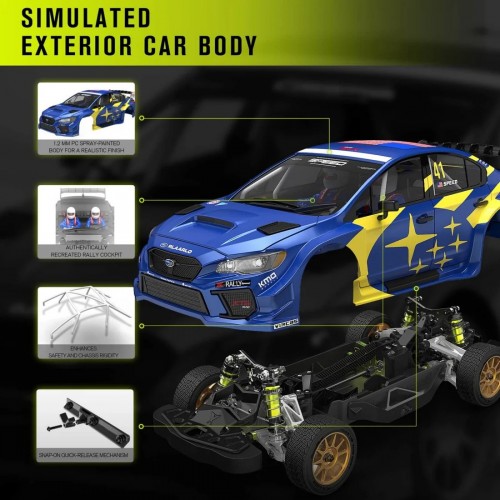 Rlaarlo XTS‑S10 — Carbon‑Fiber 1/10 Brushless Rally Car (RTR) 
