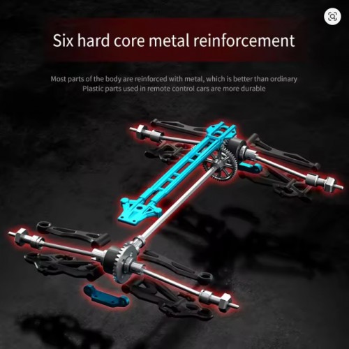 SUCHIYU 570Km/h High Speed RC Cars 16102 Pro 2.4G 4WD Climbing Racing Off-Road Car With LED Brushless Motor Alloy Gear