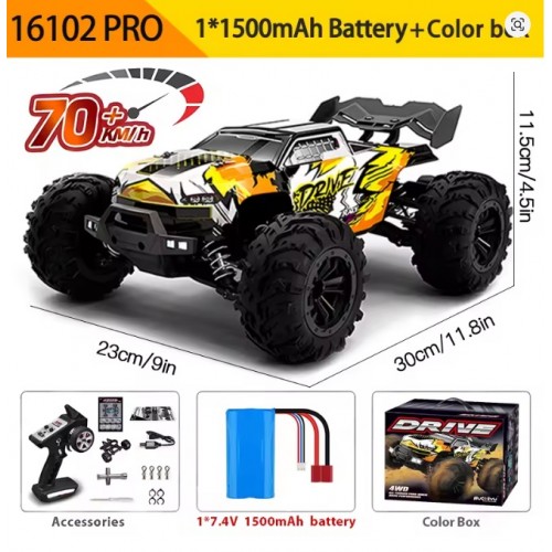 SUCHIYU 570Km/h High Speed RC Cars 16102 Pro 2.4G 4WD Climbing Racing Off-Road Car With LED Brushless Motor Alloy Gear