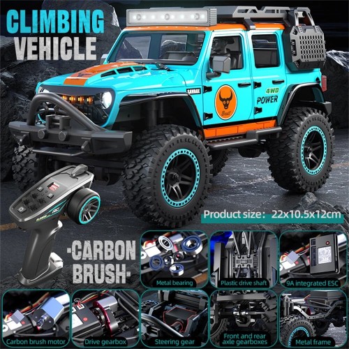 ZLL SG206 PRO/MAX RTR 1/20 2.4G 4WD Brushed/Brushless RC Car Wrangler Rock Crawler Off-Road Climbing Truck LED Lights Metal Frame Full Proportional Vehicles Models Toys