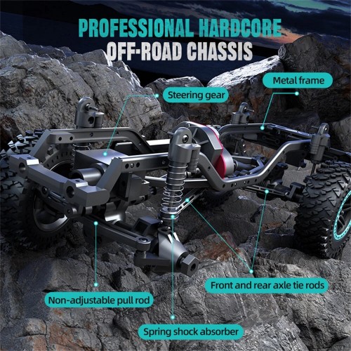 ZLL SG206 PRO/MAX RTR 1/20 2.4G 4WD Brushed/Brushless RC Car Wrangler Rock Crawler Off-Road Climbing Truck LED Lights Metal Frame Full Proportional Vehicles Models Toys