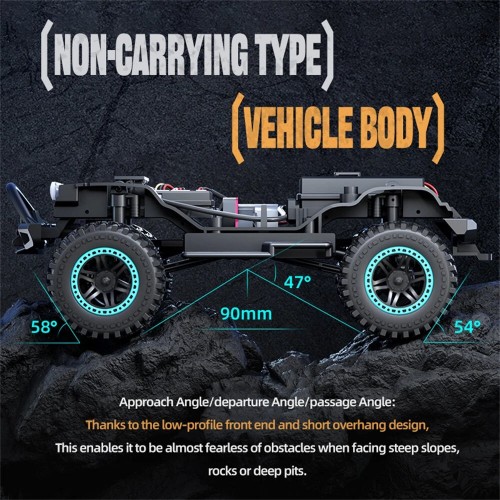 ZLL SG206 PRO/MAX RTR 1/20 2.4G 4WD Brushed/Brushless RC Car Wrangler Rock Crawler Off-Road Climbing Truck LED Lights Metal Frame Full Proportional Vehicles Models Toys