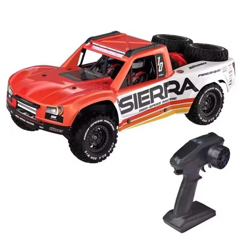 UDIRC UD1002P 1/10 2.4G 4WD 65km/h Brushless RC Car Desert Off-Road Short Course Truck with ESP Gyro Rear Straight Bridge Hobbywing ESC Three Diffs Oil Shock LED Light Vehicles Models Toys - Red