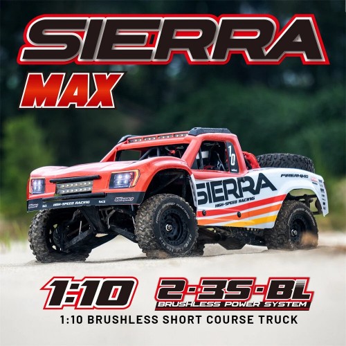 UDIRC UD1002P 1/10 2.4G 4WD 65km/h Brushless RC Car Desert Off-Road Short Course Truck with ESP Gyro Rear Straight Bridge Hobbywing ESC Three Diffs Oil Shock LED Light Vehicles Models Toys - Red
