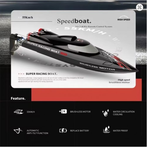 WLtoys WL916 RC Speedboat 55km/h Brushless 2.4GHz Racing Boat