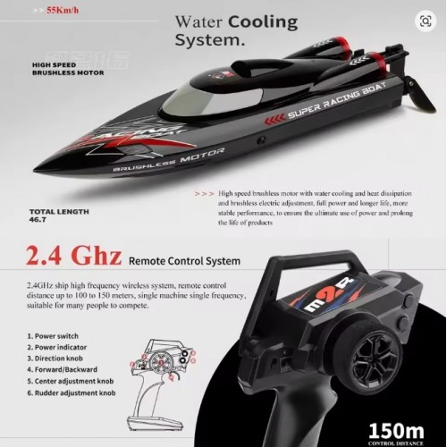 WLtoys WL916 RC Speedboat 55km/h Brushless 2.4GHz Racing Boat