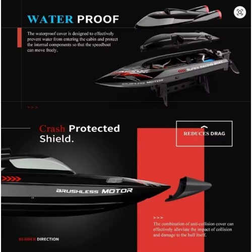 WLtoys WL916 RC Speedboat 55km/h Brushless 2.4GHz Racing Boat