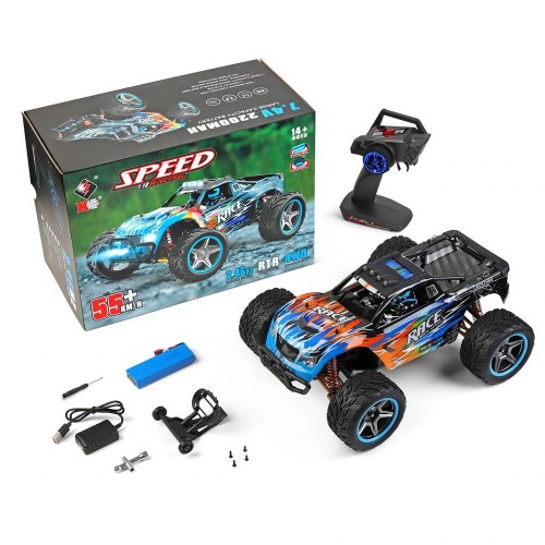 Wltoys 104019 1/10 2.4G 4WD Brushless High Speed RC Car Vehicle Models 55KM/H - Black blue Wltoys 104019 1/10 2.4G 4WD Brushless High Speed RC Car Vehicle Models 55KM/H - Black blue