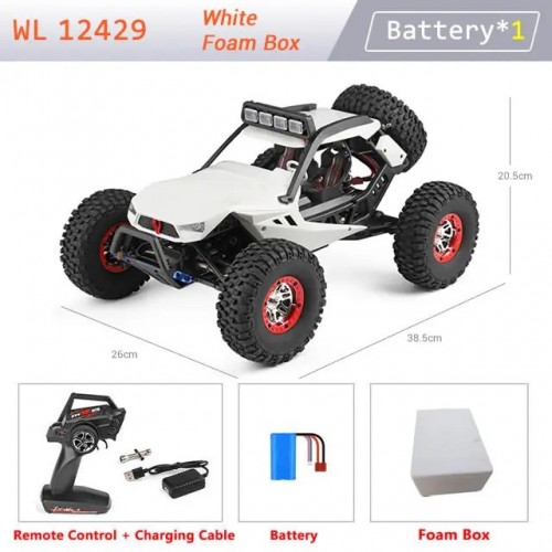 Wl Toys 12429 1:12 4WD WLtoys RC Racing Car High Speed Off-Road Remote Control Alloy Crawler Truck LED Light Buggy 