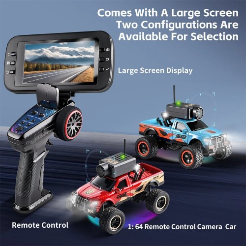 Wltoys 6407 FPV RC Car – 1/64 Mini FPV RC Car with WiFi Camera & Monitor
