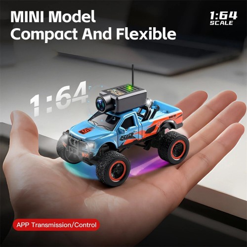 Wltoys 6407 FPV RC Car – 1/64 Mini FPV RC Car with WiFi Camera & Monitor