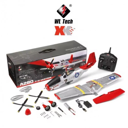WLtoys XK A280 P51 Fighter RC Plane 4CH 3D/6G Brushless Aircraft