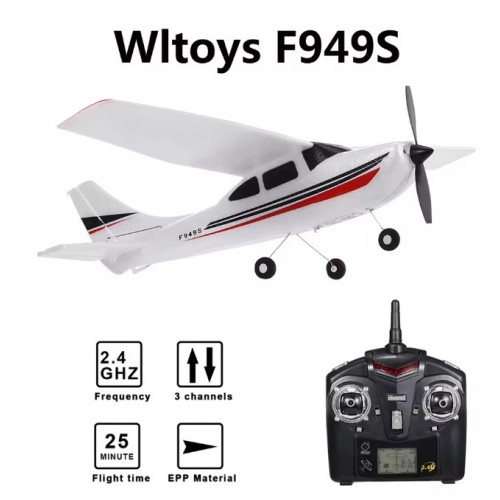 WLtoys F949S RC Airplane 2.4G 3CH Cessna Fixed Wing Plane