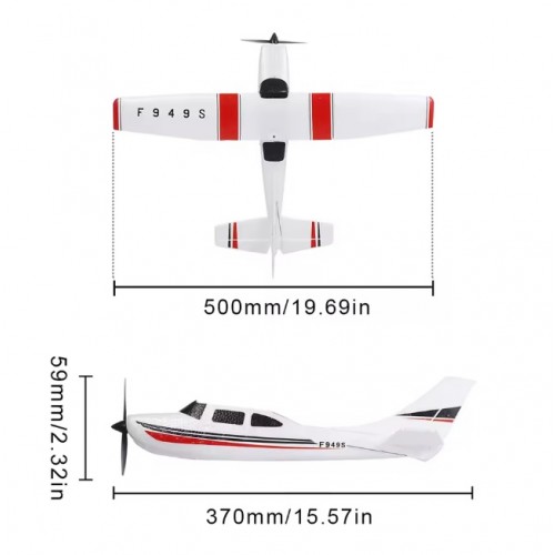 WLtoys F949S RC Airplane 2.4G 3CH Cessna Fixed Wing Plane