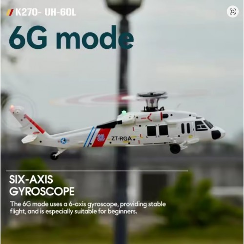WLtoys K270 RC Helicopter 2.4GHz Brushless Motor with 6-Axis Gyro, Altitude Hold & Optical Flow, 4CH Ready-to-Fly