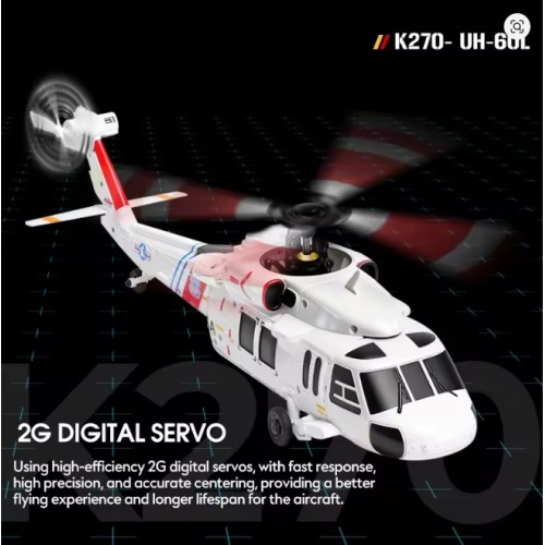WLtoys K270 RC Helicopter 2.4GHz Brushless Motor with 6-Axis Gyro, Altitude Hold & Optical Flow, 4CH Ready-to-Fly
