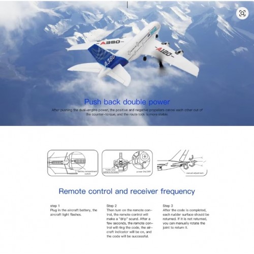 WLtoys XK A120 RC Plane 3CH 2.4G A380 EPP RTF Aircraft 200m Range